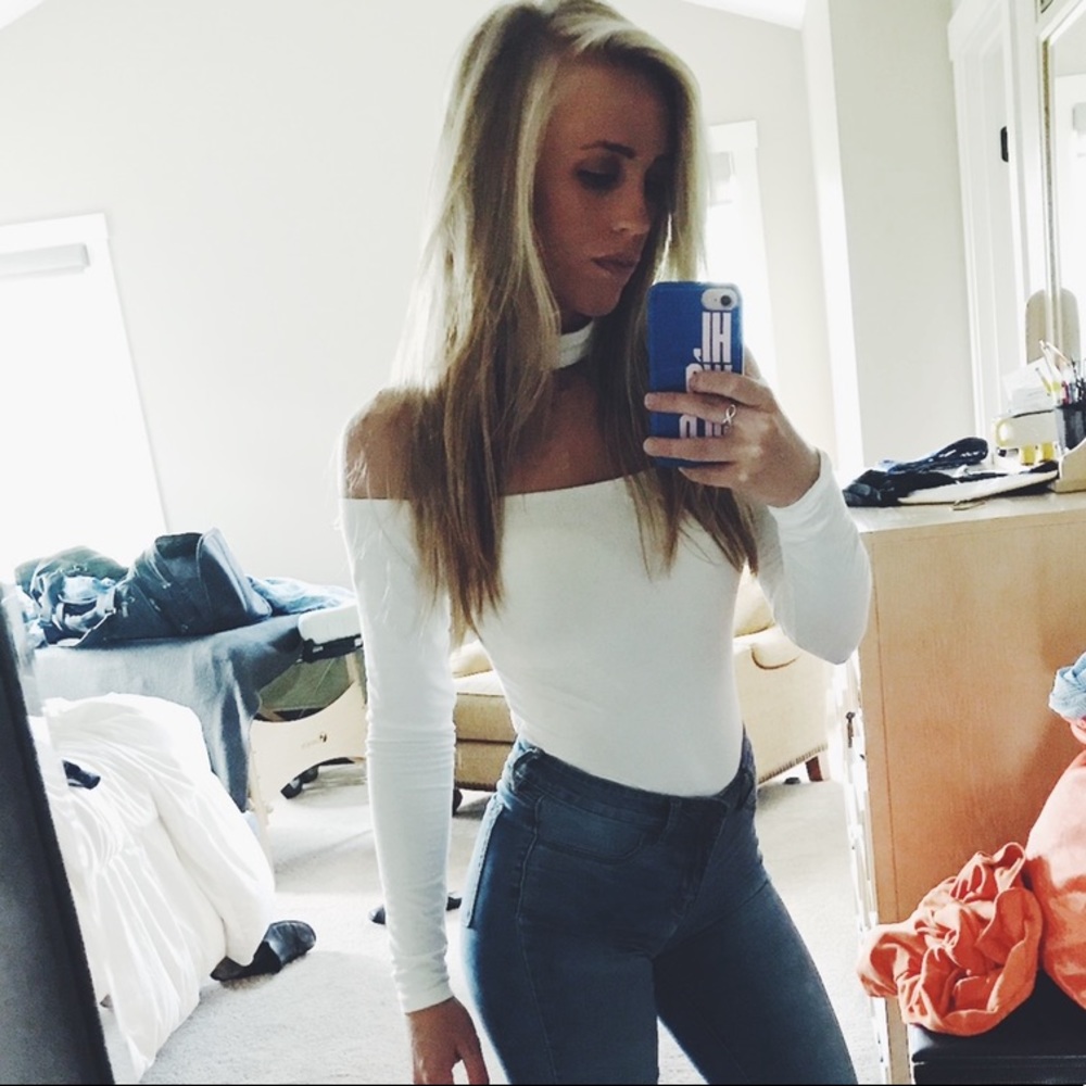 White Off The Shoulder Shirt